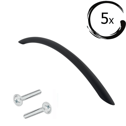 5X Handgreep Chicago 160 mm Zwart