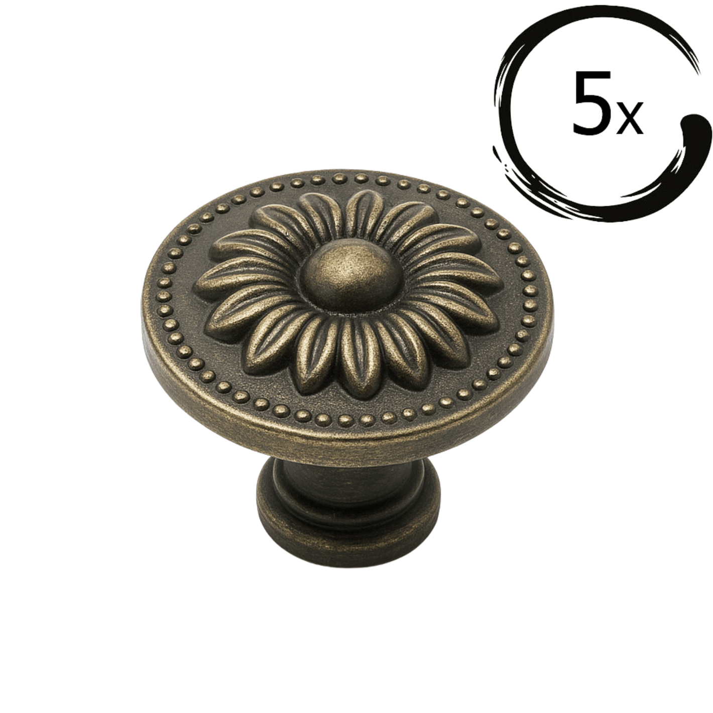 5X Meubelknop Orleans Brons