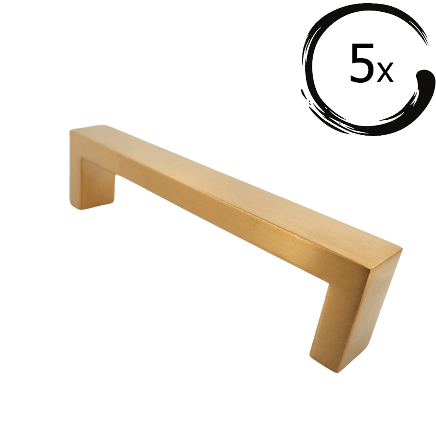 5X Handgreep Atlanta 128 mm RVS Goud