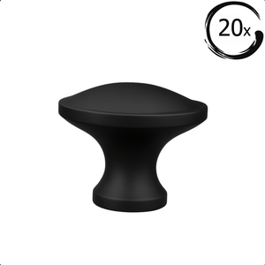 20X Deurknop Rapid Zwart