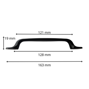 Handgreep Amarillo 128 mm Zwart