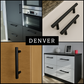 Handgreep Denver 96 mm RVS Zwart