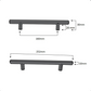 Handgreep Denver 160 mm RVS Zwart