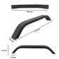 Handgreep Tulsa 160mm mat zwart close-up afwerking