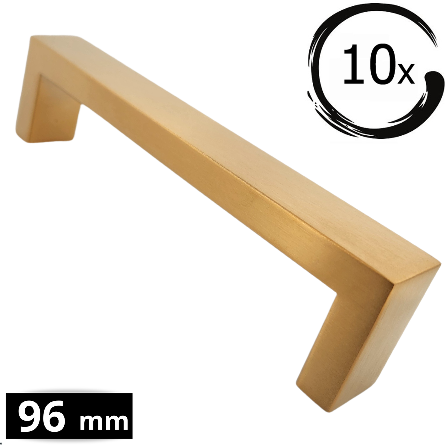 10x Griff 96mm Edelstahl Gold – Atlanta