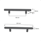 Handgreep Denver 96 mm RVS Zwart