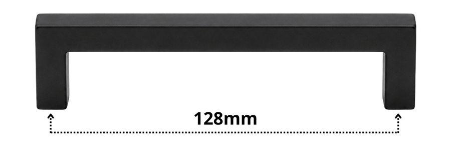 Handgreep 128mm RVS Zwart – Dallas