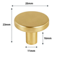 Deurknop Folsom 25 mm Goud
