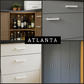 Handgreep Atlanta 128 mm RVS Wit