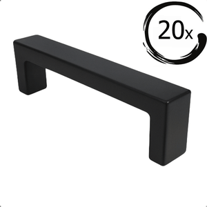 20X Handgreep / Meubelgreep Atlanta 128 mm RVS Zwart