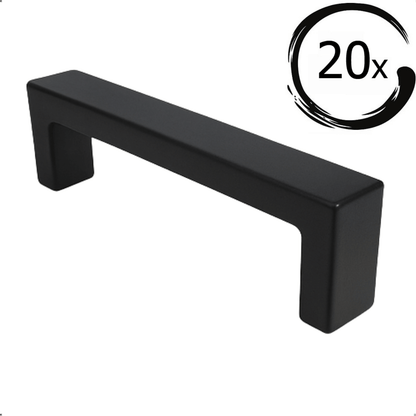 20X Handgreep / Meubelgreep Atlanta 128 mm RVS Zwart