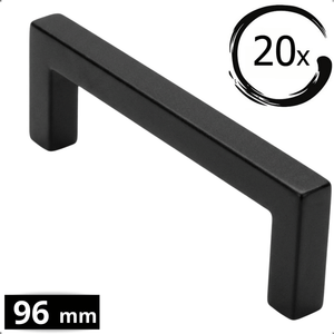 20X Handgreep 96mm RVS Zwart – Dallas