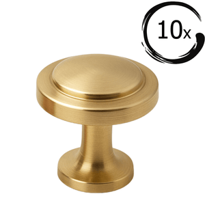 10X Deurknop Memphis 32 mm Goud
