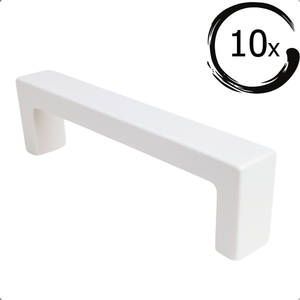 10X Handgreep Atlanta 96 mm RVS Wit