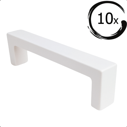 10X Handgreep Atlanta 96 mm RVS Wit