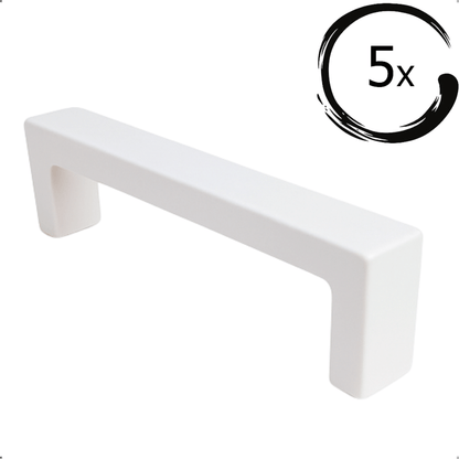 5X Handgreep Atlanta 128 mm RVS Wit