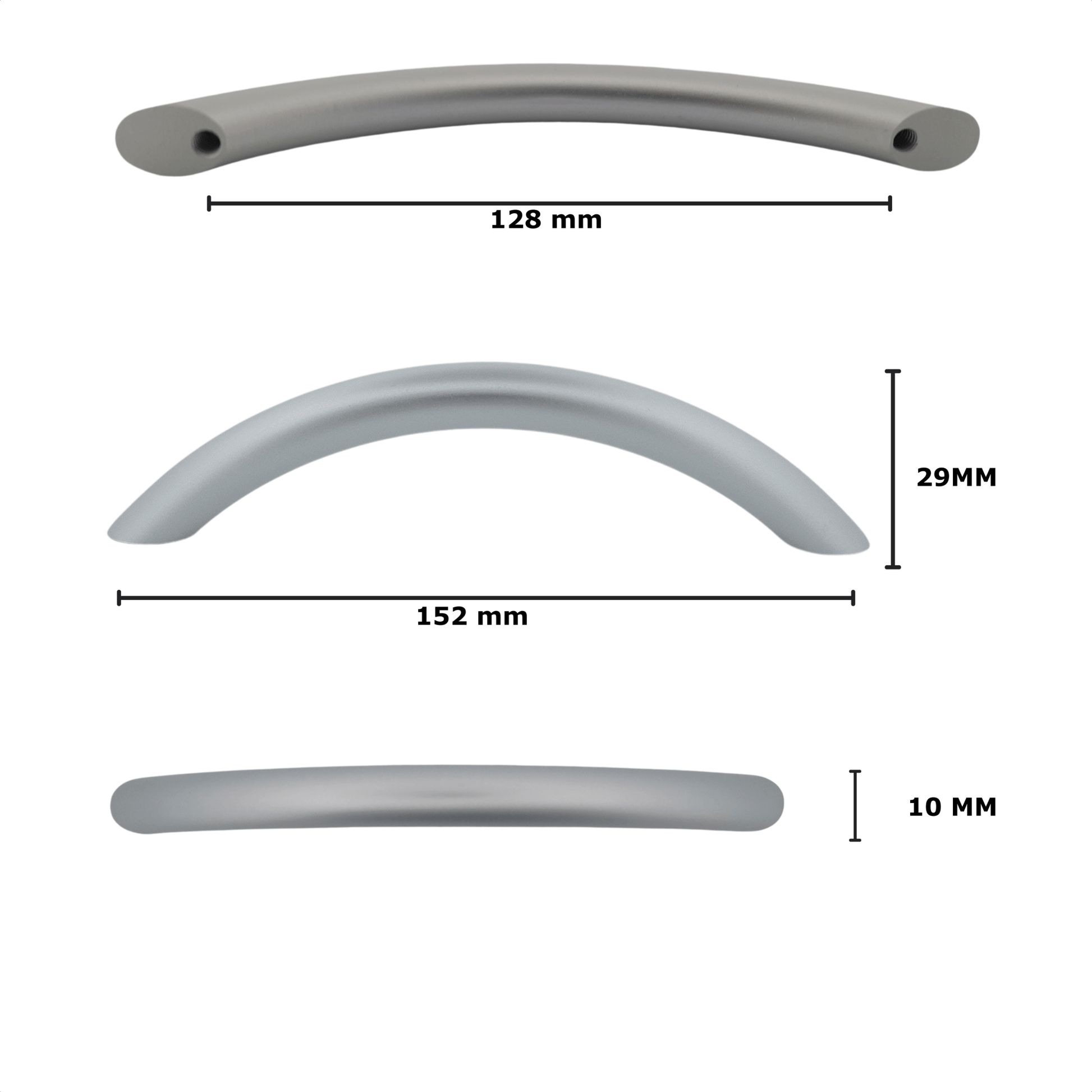 Handgreep 128mm Aluminium Mat – Chicago - BY MJM - GMJ20