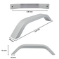 Handgreep 128mm Aluminium Mat – Tulsa - BY MJM - GMJ10