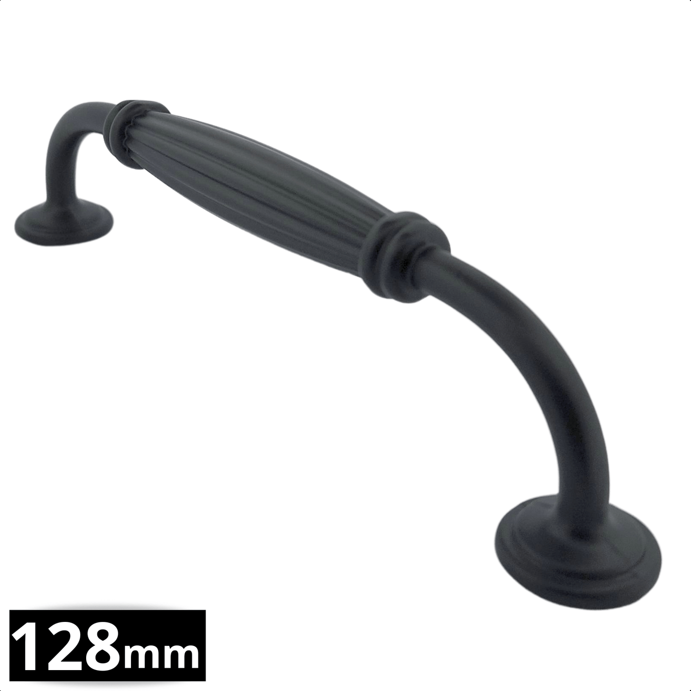 Handgreep 128mm Zwart – Norfolk - BY MJM - GMJ37