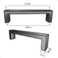 Set 10X handgrepen/handvatten 96mm RVS zwart met luxe look. Incl. schroeven, eenvoudig te monteren. Levering uit eigen voorraad; voor 15:00 besteld, morgen in huis. - BY MJM - GMJ55-20