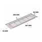 Ventilatierooster Zilver 500x80 Aluminium - BY MJM - MM03
